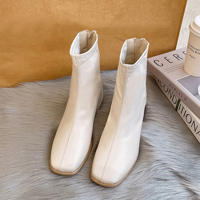 Tavaszi-őszi csizma eko bőrből, cipzárral