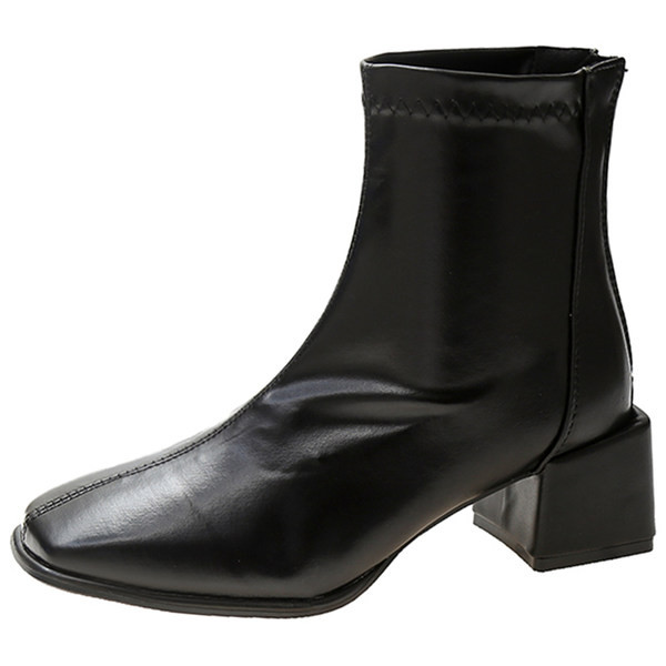 Tavaszi-őszi csizma eko bőrből, cipzárral