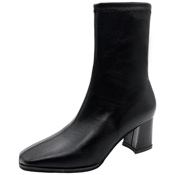 Tavaszi-őszi csizma, lekerekített modell alacsony sarokkal