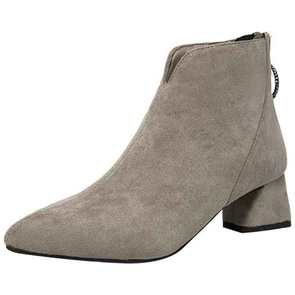 Tavaszi-őszi csizma öko velúrból, cipzárral