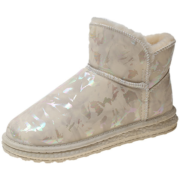 Ležerne zimske čizme s toplom postavom i ravnim potplatom