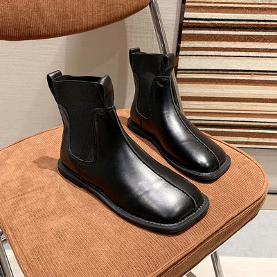 Női alkalmi csizma, lapos talppal eco bőrből vagy öko velúrból