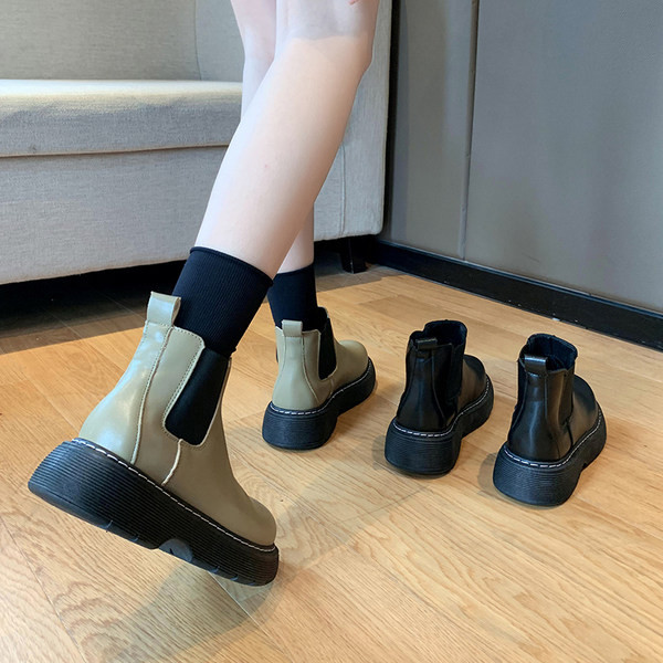 Uus mudel paksu tallaga ökonahast naiste saapad