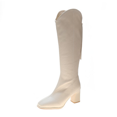 Női csizma cipzárral és sarokkal - két színben