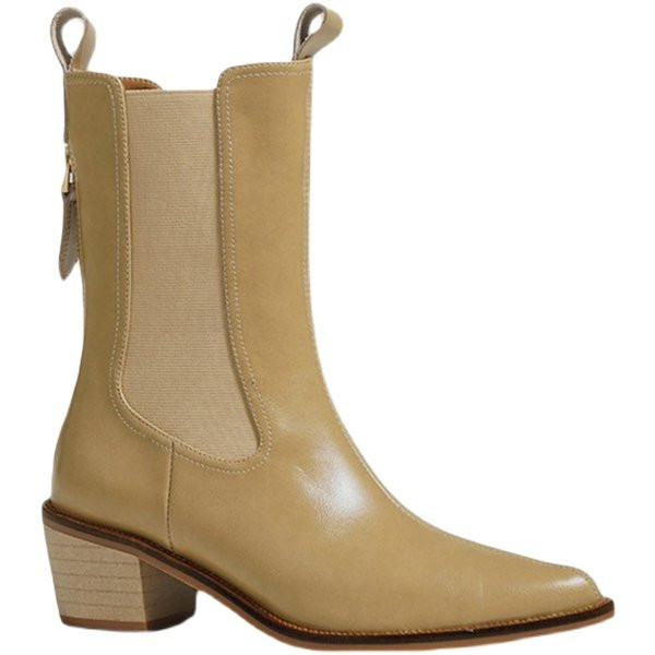 Moderne ženske čizme od eko kože model sa špicastom petom