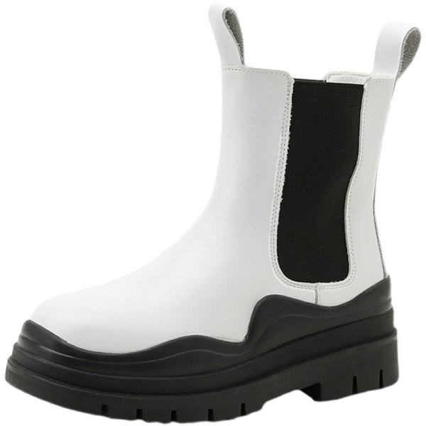 Női topikus csizma lapos talppal, letisztult modell