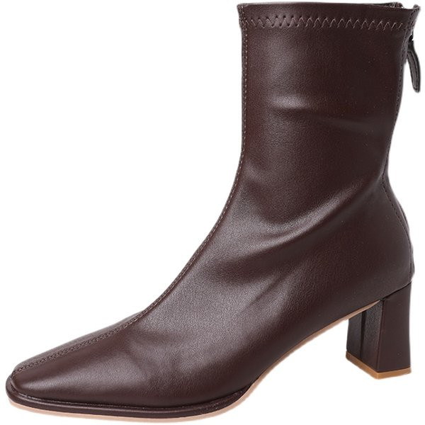 Novi model ženskih čizama od eko kože sa petom visine 6 cm