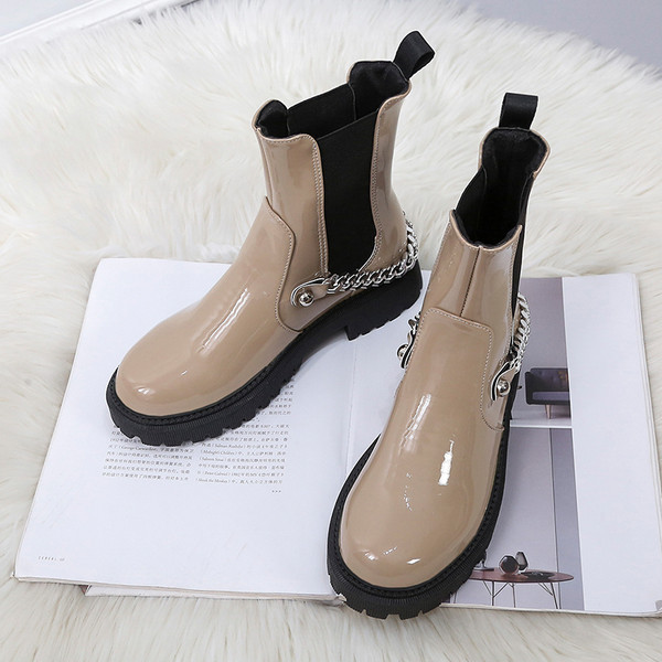 Új modell csizma fém lánccal