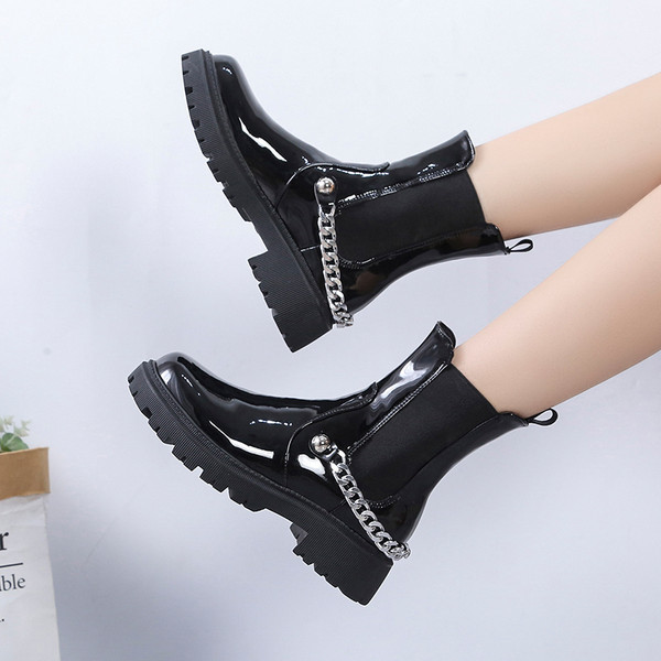 Új modell csizma fém lánccal