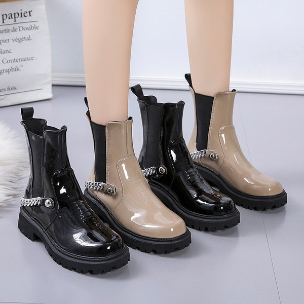 Új modell csizma fém lánccal