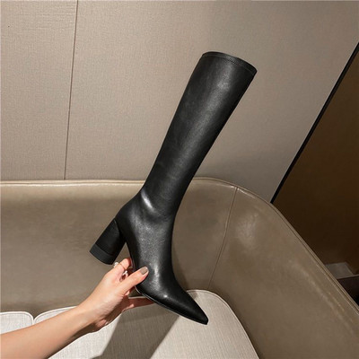 Moderne ženske čizme sa patentnim zatvaračem na špic