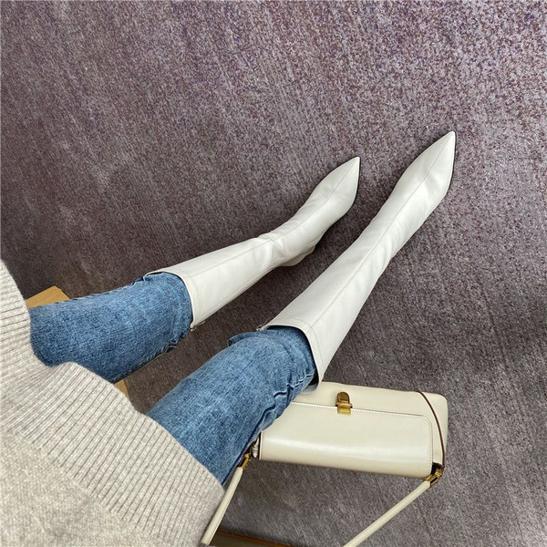 Moderne ženske čizme sa patentnim zatvaračem na špic