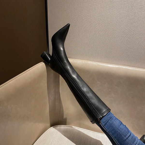 Moderne ženske čizme sa patentnim zatvaračem na špic