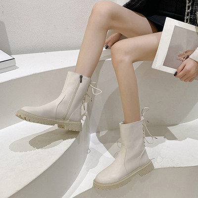 Novi model ženskih čizama zaobljeni model sa pertlom