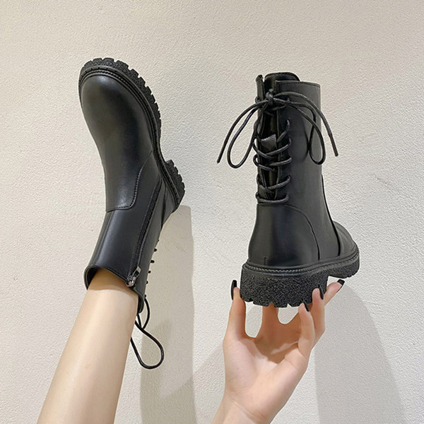 Novi model ženskih čizama zaobljeni model sa pertlom