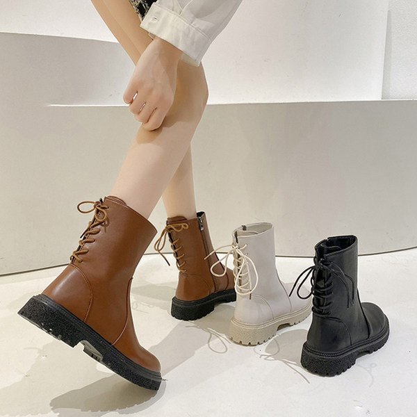 Novi model ženskih čizama zaobljeni model sa pertlom