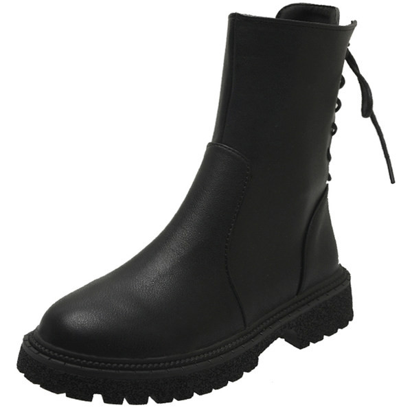 Novi model ženskih čizama zaobljeni model sa pertlom