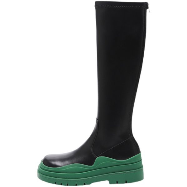 Alkalmi női csizma sima modell, lapos talppal