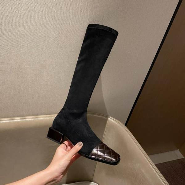 Elegantne ženske čizme od eko brušene kože jednobojni model