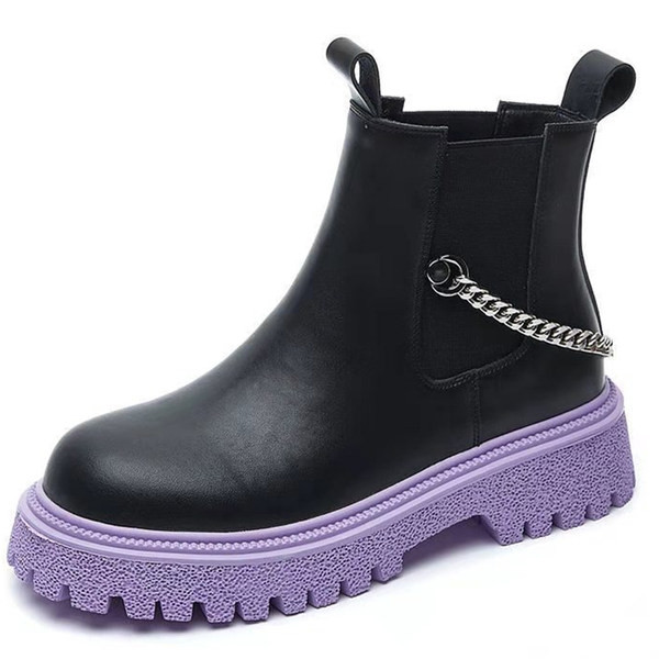 Alkalmi csizma fém lánccal - nőknek