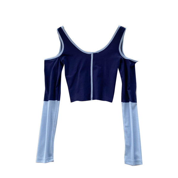 Naiste vabaaja pluus paljaste õlgade ja sügava kaelusega