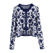 Őszi mellény virágmintával és gombokkal