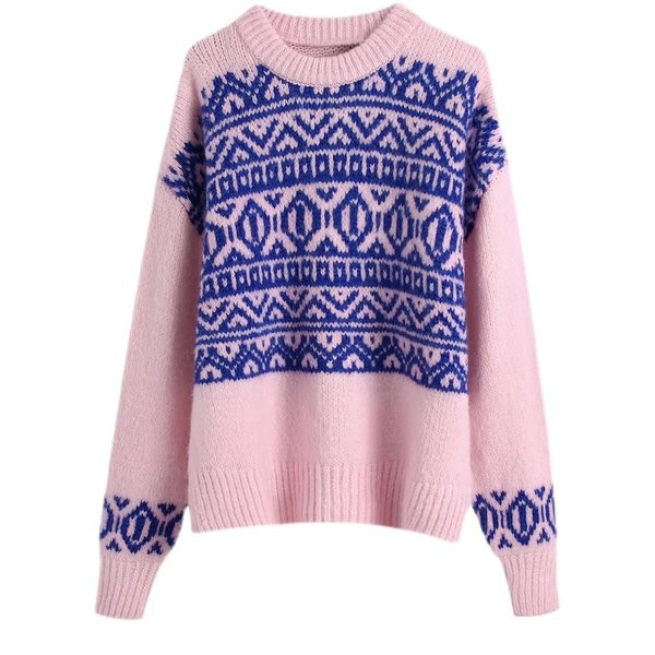 Hosszú kötött női pulóver