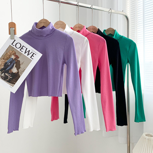 Alkalmi női blúz magas pólógallérral, több színben