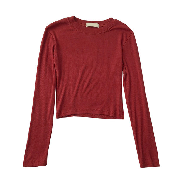 Naiste tavaline ümara kaelusega pluus