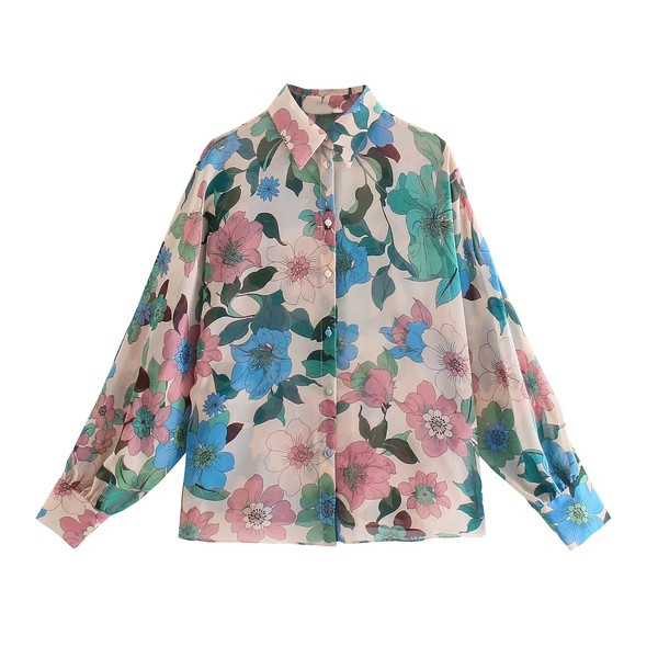 Virágmintás széles női ing