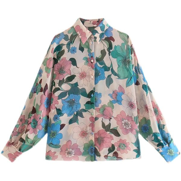 Virágmintás széles női ing