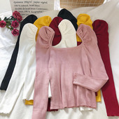 Naiste moodne kandilise kaelusega pluus