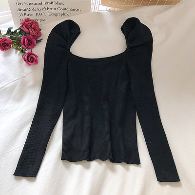 Naiste moodne kandilise kaelusega pluus