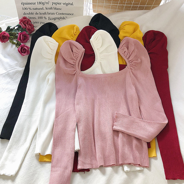 Naiste moodne kandilise kaelusega pluus