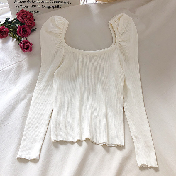 Naiste moodne kandilise kaelusega pluus