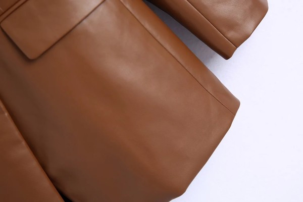 Modern női kabát eko bőrből