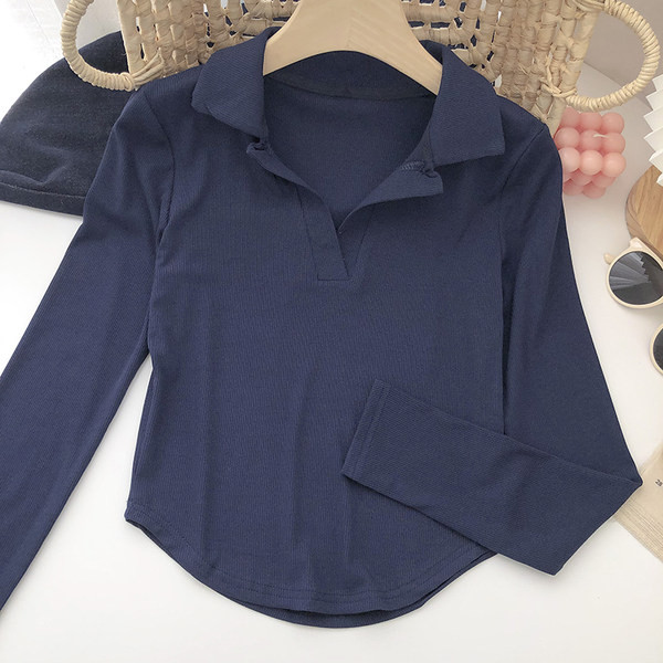 Naiste klassikalise krae ja pikkade varrukatega pluus