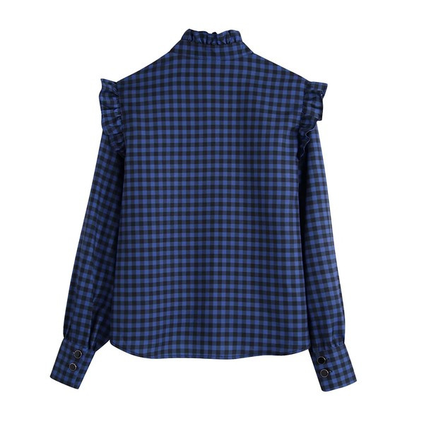 Kockás női ing fürtökkel