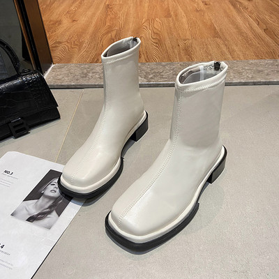 Casual ženske čizme od eko kože sa čistom petom model