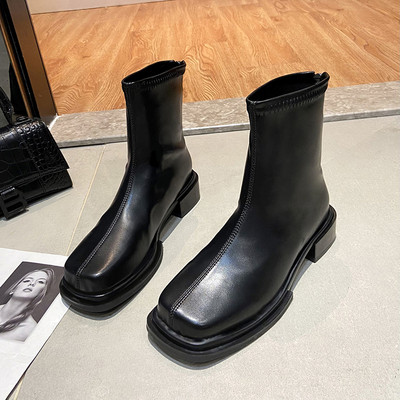 Casual ženske čizme od eko kože sa čistom petom model