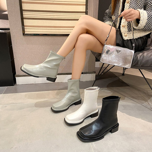 Casual ženske čizme od eko kože sa čistom petom model