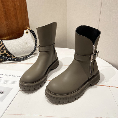 Naiste vabaaja saapad ökonahast luku ja pandlaga