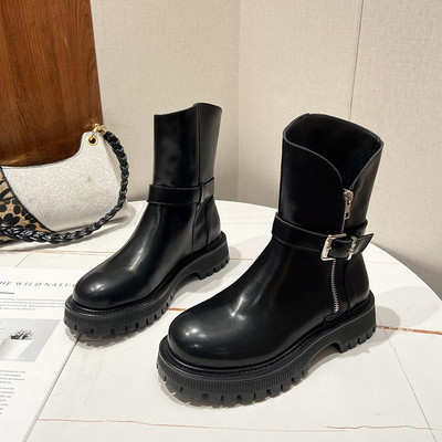 Naiste vabaaja saapad ökonahast luku ja pandlaga