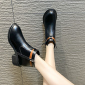 Modern női öko bőr csizma lekerekített modell cipzárral