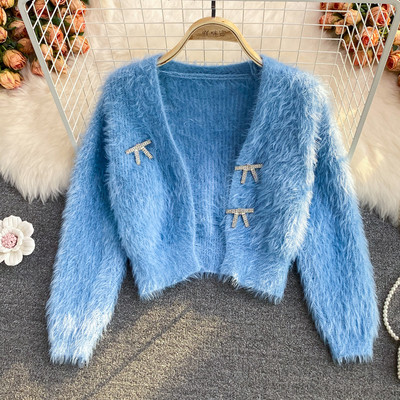 Női pehelymellény kövekkel és hosszú ujjú