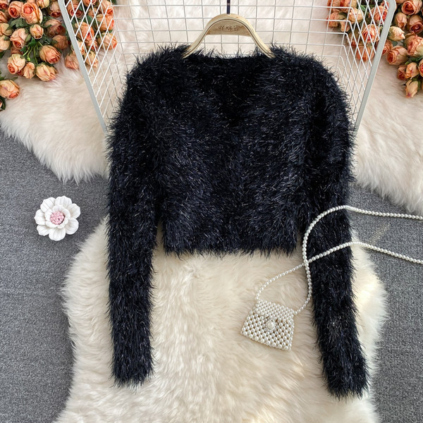 Uue mudeli naiste lühike nööpide ja pikkade varrukatega kardigan