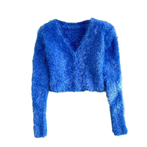 Uue mudeli naiste lühike nööpide ja pikkade varrukatega kardigan