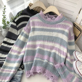 Naiste kootud ovaalse kaelusega kampsun