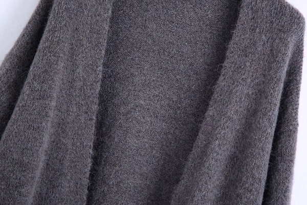 Női hosszú kötött mellény zsebekkel - rögzítés nélkül