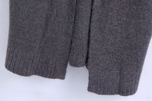 Női hosszú kötött mellény zsebekkel - rögzítés nélkül